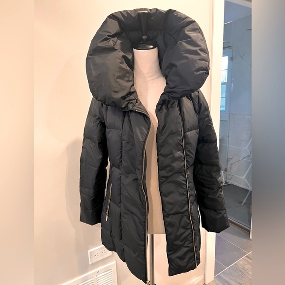 Cole Haan Asymmetrical Pillow Collar Puffer Jacket - Picture 2 of 9